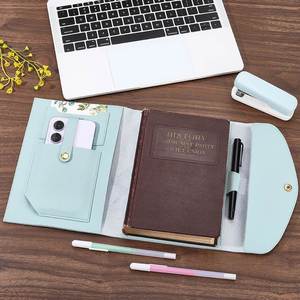 Personalized PU Leather Promotional Handmade Notebook Cover Card Slots Refillable Case A5 Travelers Envelope Welcome <b>Gifts</b> - Product Image 4
