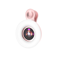 Objectif macro LIEQI LQ-190 pour téléphone portable avec anneau lumineux pour la prise de vue des cils