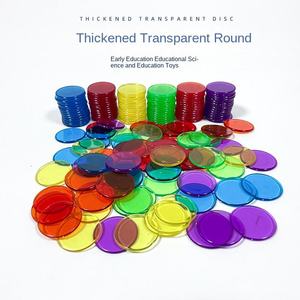 8 màu trong suốt 25*2mm giáo dục sớm hỗ trợ giảng dạy đếm toán học giác ngộ Số lượng chip nhựa <span class=keywords><strong>Bingo</strong></span> - Product Image 5