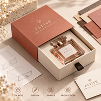 Boîte à tiroir rigide de luxe personnalisée en carton artistique avec dorure à chaud pour palette de maquillage