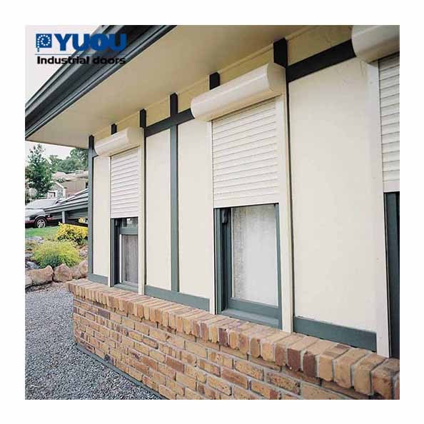 Space-Saving Aluminum Roller Shutter Windows Motorized, Insulated with Anti-Theft Storm Protection Burglar Defense Window