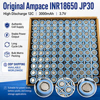 Batterie lithium-ion 18650 JP30 Ampace 3000mAh 3.6V à décharge élevée 140A pour pack de batterie d'outils électriques à semi-conducteurs