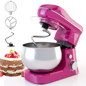 Batteur sur socle électrique planétaire de qualité supérieure 5L avec bol mélangeur en acier inoxydable, 6 vitesses, tête inclinable, pour usage domestique en cuisine - Product Image 4