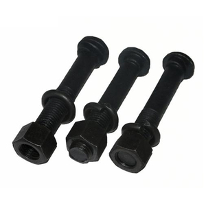 สลักเกลียว<span class=keywords><strong>หางปลา</strong></span>แบบรี ชุบสังกะสีแบบจุ่มร้อน เกรด 8.8 สำหรับงานทางรถไฟ - Product Image 5