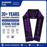 Écharpe de supporter personnalisée en polyester, imprimée par transfert thermique haute définition, pour événements sportifs