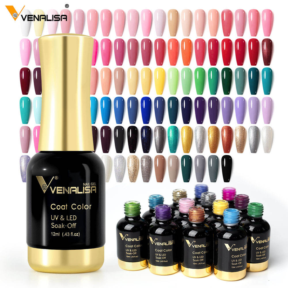 60751x Venalisa Long Lasting Soak Off Led Lamp 12ml Pure Colors Canni Wholesale Free Sample Uv Gel Nail Polish 
