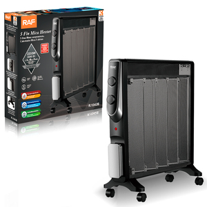 Calentador Eléctrico RAF <span class=keywords><strong>de</strong></span> 2200W con 5 Aletas <span class=keywords><strong>de</strong></span> Mica, <span class=keywords><strong>Dos</strong></span> Niveles <span class=keywords><strong>de</strong></span> Ajuste, Bajo Ruido, Portátil, para Interiores, R.1342W - Product Image 5