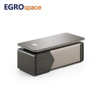 Organisateur de bureau de luxe EGROspace Ceo, mobilier de bureau rond exécutif, table de direction en mélamine