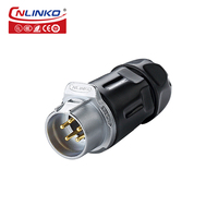 Connecteur en ligne étanche IP68 Cnlinko LP20 à 5 broches femelles pour capteur industriel et équipement électrique extérieur