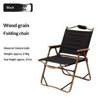 Ensemble table et chaises pliantes rectangulaires Kermit en aluminium et tissu Oxford, légères, portables, noires, robustes, pour le camping en extérieur