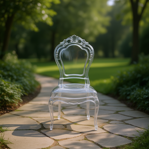 Sedia in Plastica Trasparente Stampata, Arredamento Decorativo - Product Image 2