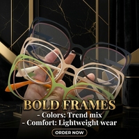 Lunettes optiques rondes en acier inoxydable colorées, monture épaisse et audacieuse, assortiment de couleurs tendance, haute qualité, vente en gros