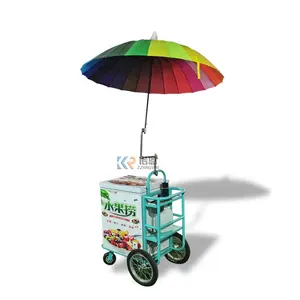 2024 High Efficiency Push Cart Ice Cream Solar Ice Cream Cart Cart For Ice Cream For Sale