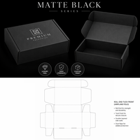 Caja de Envío Corrugada Negra Mate Premium, Caja de Suscripción con Logotipo Personalizado, Empaque para Dispositivos Tecnológicos y Ropa