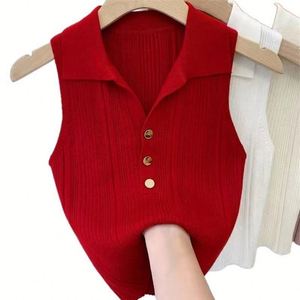 เสื้อกล้ามสายเดี่ยวคอตั้งผ้าทอผสมสแปนเด็กซ์ระบายอากาศดีสำหรับฤดูร้อน รุ่น I-0704 ขายส่ง พร้อมโลโก้ด้านหน้า ดีไซน์หวานสำหรับผู้หญิง - Product Image 1
