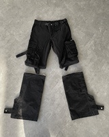Celana Cargo Jogger Pria Bahan Katun Twill Ukuran Besar dengan Logo Kustom, Saku Resleting, dan Kancing Depan