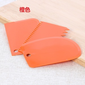 3PC Baking Pastry công cụ nhựa bột dao Icing fondant scraper trang trí đồng bằng mịn lởm chởm cạnh spatulas cắt bánh công cụ