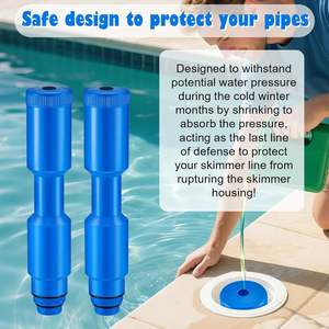 Lot de 2 bouchons de remplissage de liquide <span class=keywords><strong>pour</strong></span> écumoire de <span class=keywords><strong>piscine</strong></span> de 16 pouces, trou de remplissage de liquide de 1,5 pouces, conception filetée de 2 pouces <span class=keywords><strong>pour</strong></span> piscines enterrées, hivernage - Product Image 3