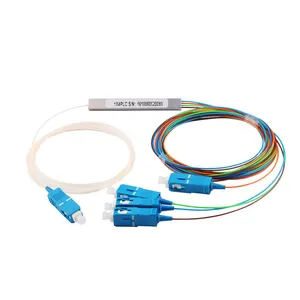 Optical Fiber Splitter 0.9Mm Fc Mini 1X2 1X4 1X8 Plc Splitter With Sc Apc Connector