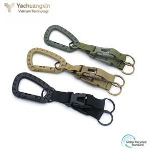 Pendentif tactique d'alpinisme portable en plastique à trois anneaux pour extérieur, avec boucle en ruban de nylon pour sacs - Product Image 6