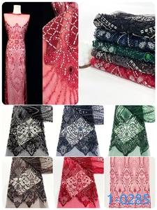 <span class=keywords><strong>2025</strong></span> New Bướm Kim Cương Bead Vải Ống Thêu Vải Thời Trang Đám Cưới Hạt Thêu Sequin Thêu Ren Vải - Product Image 6