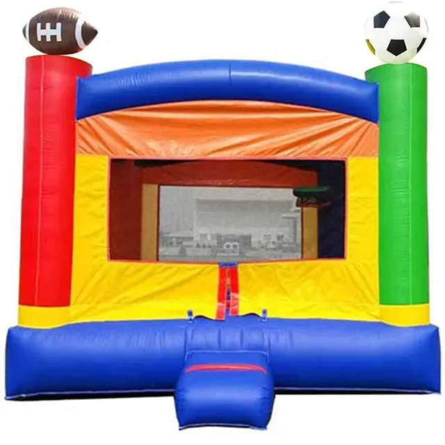 Castillo de rebote inflable para deportes de fútbol para niños