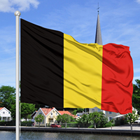 Prix bas d'usine pour vendre drapeau du monde personnalisé de haute qualité personnalisé 3 * 5ft couleur vive anti-décoloration drapeau belge anti-UV