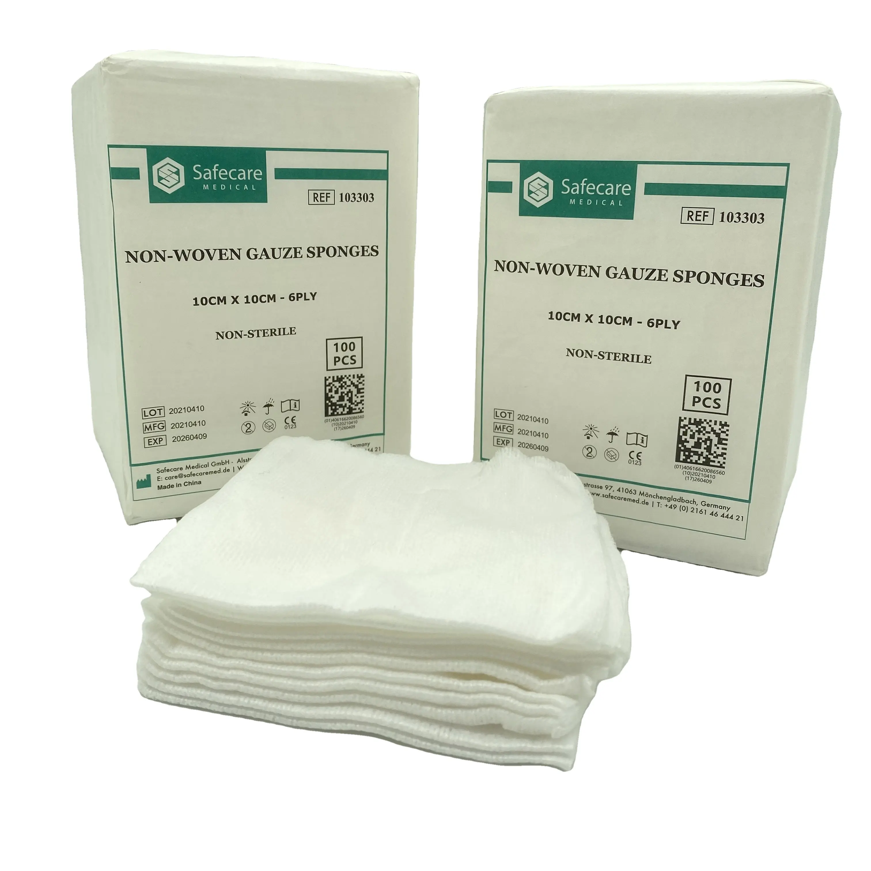 disposable hotsale compress gauze swab 100% cotton hospital gauze sponge 10 x 10cm 6ply