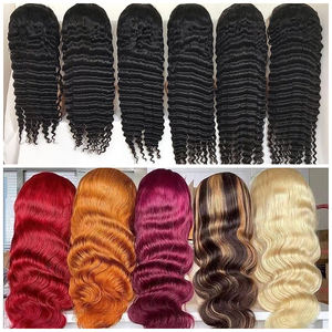 HD ลูกไม้เต็มเวอร์จินบราซิลวิกผมมนุษย์ Wave โค้งโปร่งใสลูกไม้ด้านหน้าวิกผมมนุษย์สําหรับผู้หญิงสีดํา - Product Image 4