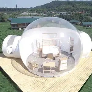 बर्फ ग्लोब फोटो बूथ के लिए रोमांटिक गुंबद स्पष्ट पारदर्शी पीवीसी Geodesic Inflatable बुलबुला तम्बू