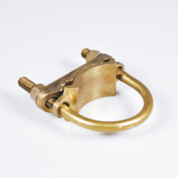 Collier de serrage en U fileté plaqué cuivre pour système de mise à la terre, connecteur de câble de tige de terre résistant à la corrosion, protection contre la foudre