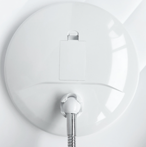 Miroir de salle de bain mural flexible à col de cygne rond en plastique avec lumière LED pour le maquillage et le rasage - Product Image 3