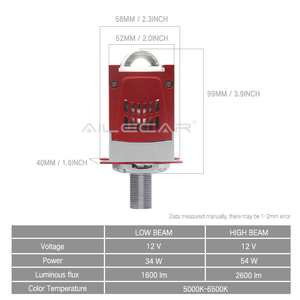 Chất lượng cao Kích thước nhỏ 1.6inch LED xe đèn pha ống kính máy chiếu 12V 6000K mát trắng - Product Image 5