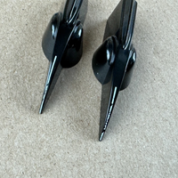 Nouveau, original, en stock : Boutons en bakélite noire Daka-Ware de 2,2 pouces de long, type « tête de poulet », pour tube de radioamateur