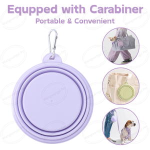 Taşınabilir katlanabilir kedi köpek besleme sulama çanak gıda sınıfı katlanabilir evcil hayvan kaseleri - Product Image 3