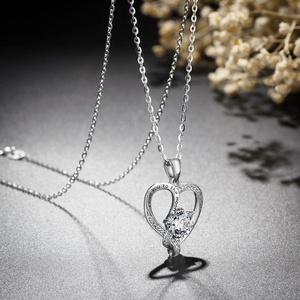 925 de plata esterlina brillante amor símbolo corazón <span class=keywords><strong>te</strong></span> amo COLLAR COLGANTE - Product Image 2