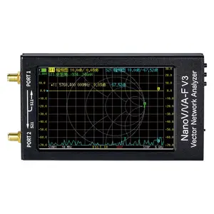 TZT NanoVNA-F V3 1MHz-6GHz矢量网络分析仪VNA，带4.3英寸IPS液晶显示器，用于短波/ISM波段/无线网络/蓝牙/全球定位系统天线