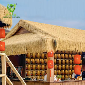 Chinesischer Lieferant OEM Maßgefertigtes Umweltfreundliches Wasserdichtes Künstliches Reetdach Synthetisches PE-Material Simuliertes Trockengras - Product Image 4