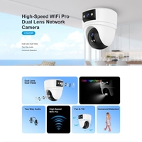 Caméra PTZ Intelligente CS2DR 3MP, Caméra de Sécurité Intérieure WiFi avec Suivi Humain, Détection de Mouvement, Audio Bidirectionnel, Grand Angle 82°, Carte SD