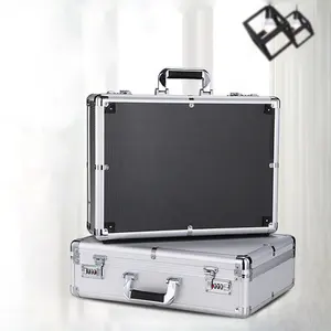 Large Aluminum Carrying Case Foam Briefcase Toolbox Travel Equipment Hard Case