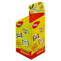 Display Lantai Kardus OEM dengan Tanda Atas Kustom, Stand Display Kertas Lipat Ramah Lingkungan untuk Merchandising Ritel Biskuit dan Snack