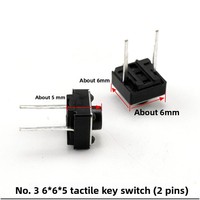 Mini interrupteur tactile à bouton-poussoir traversant, 4 broches, micro-interrupteur momentané pour cuisinière à induction, téléviseur, chauffe-eau, modèle 665