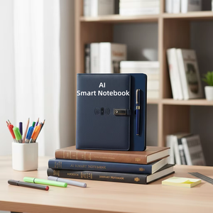 Carnet intelligent en cuir A5 avec recharge sans fil, <span class=keywords><strong>assistant</strong></span> vocal IA et logo personnalisé pour les professionnels d'affaires - Product Image 1