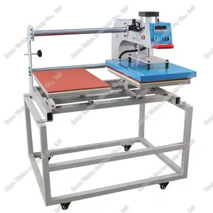 Prensa térmica automática pneumática para camisetas, máquina de gravação com estação dupla 40x60 cm