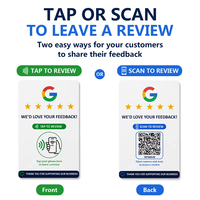 Carte de commentaires Google en PVC CR80 avec code NFC et QR, pour demander des commentaires numériques des clients, promotion commerciale, étanche, facile à transporter, portable