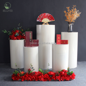 Black Christmas Round Cake Dessert Table Ripple Plinths Display Set Cylinder Stands <strong>Birthday</strong> <strong>Background</strong> Wedding Event <strong>Decoration</strong> - Product Image 4