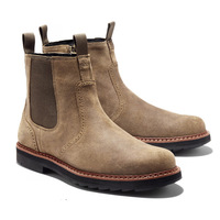 Bottes Chelsea basses résistantes à l'usure pour hommes, décontractées, en similicuir noir, avec fermeture éclair, chaussures habillées d'hiver