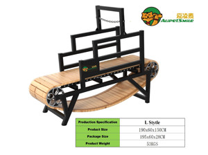 Alipetsmile ลู่วิ่งสำหรับสุนัขทำจากไม้ทนทานเครื่องวิ่งในร่มสำหรับสุนัขขนาดกลางถึงใหญ่อุปกรณ์ฝึกความคล่องตัวที่เงียบสำหรับการออกกำลังกายสัตว์เลี้ยง - Product Image 2