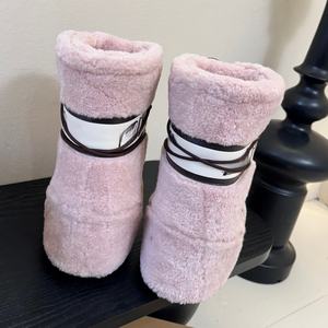 2026 Autumn Winter New Moonlight <b>Thermal</b> Ankle Fur Stitching Cotton Genuine Leather <b>Boots</b> <b>Women</b> Fashion Breathable Anti-Slip - Product Image 6