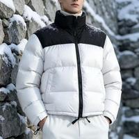 Veste d'hiver pour homme à col montant, fermeture éclair sur le devant, unie, décontractée, imperméable et respirante